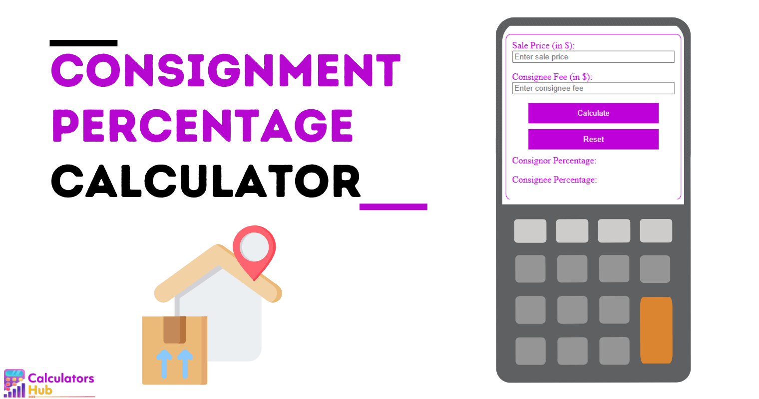 Consignment Percentage Calculator