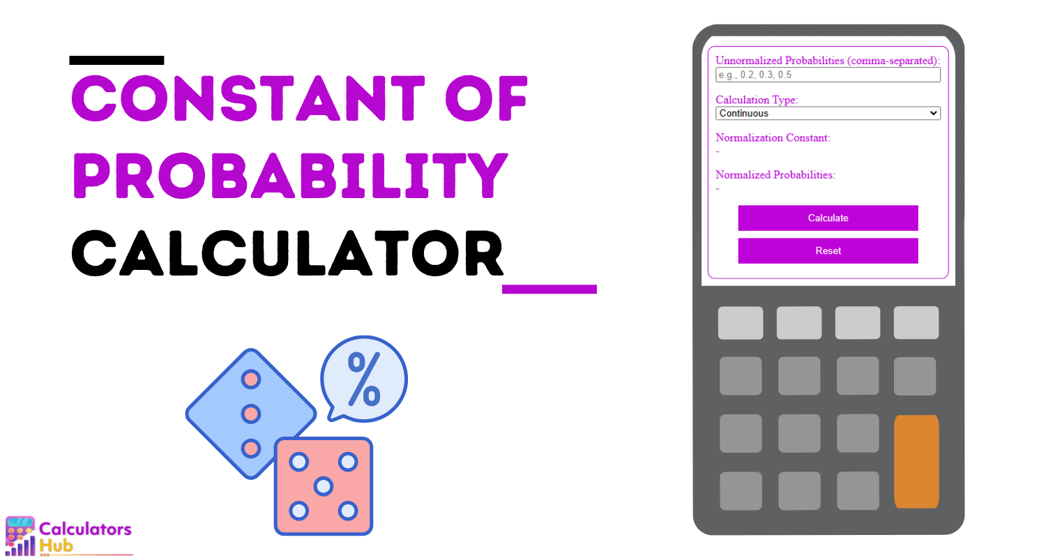 Constant Of Probability Calculator