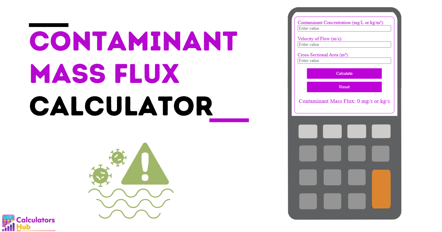 Calculadora de flujo de masa de contaminantes