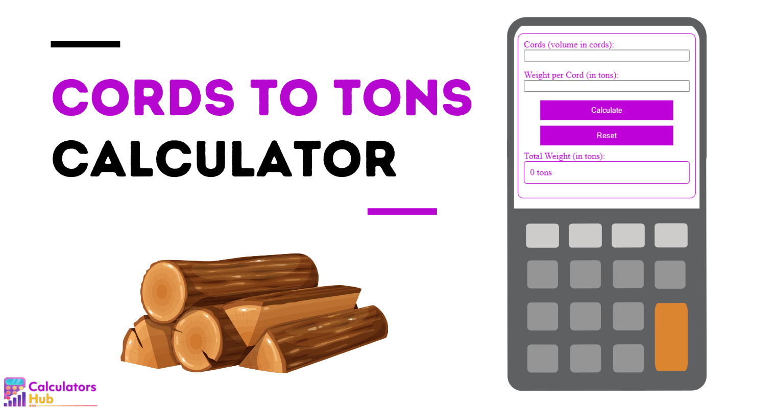 Cords To Tons Calculator