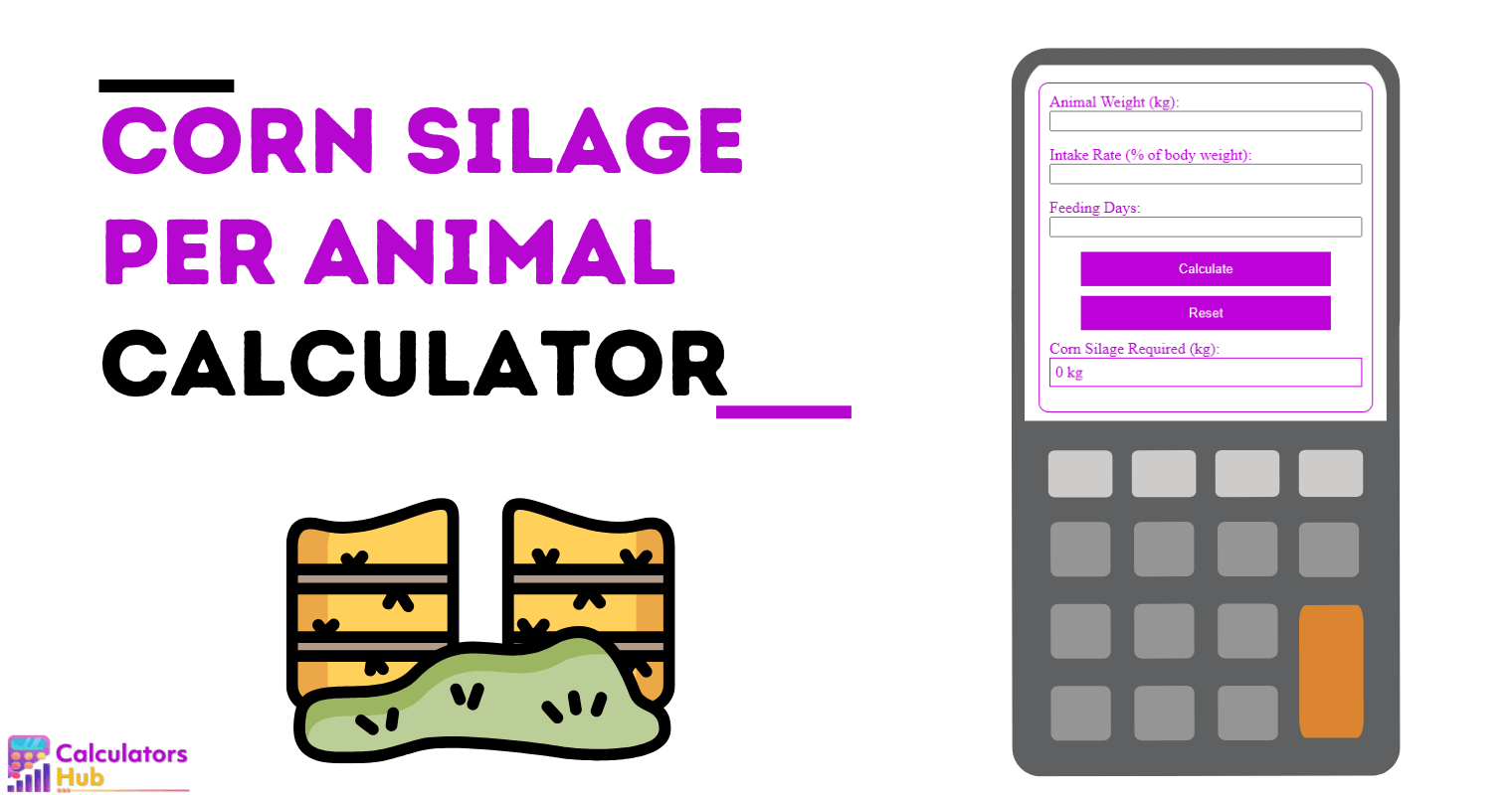 Corn Silage Per Animal Calculator