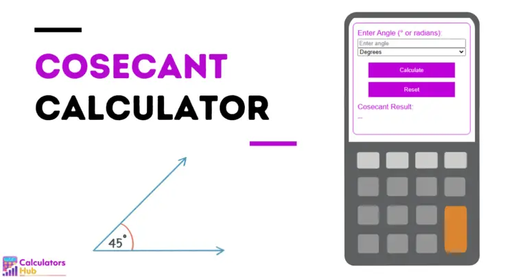 Calculateur de cosécante