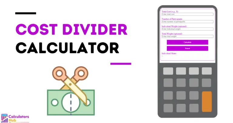 Calculateur de diviseur de coûts