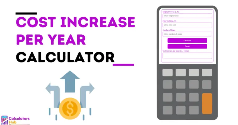 Calculateur d'augmentation des coûts par an