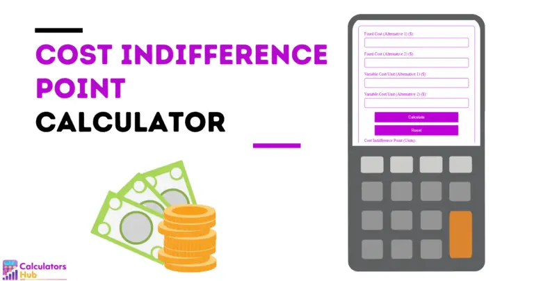 Calculateur de points d'indifférence de coût