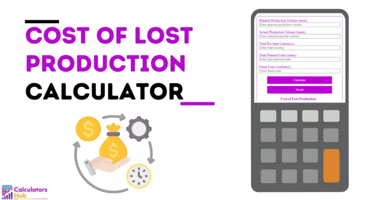 Calculateur du coût de la production perdue