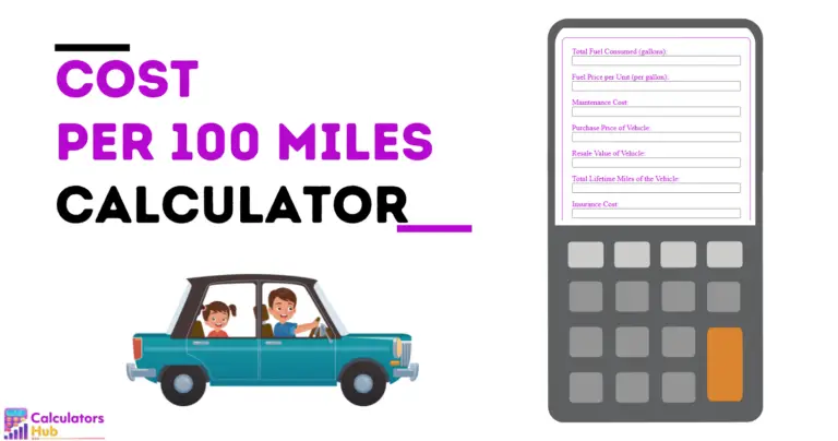 Calculateur de coût par 100 miles