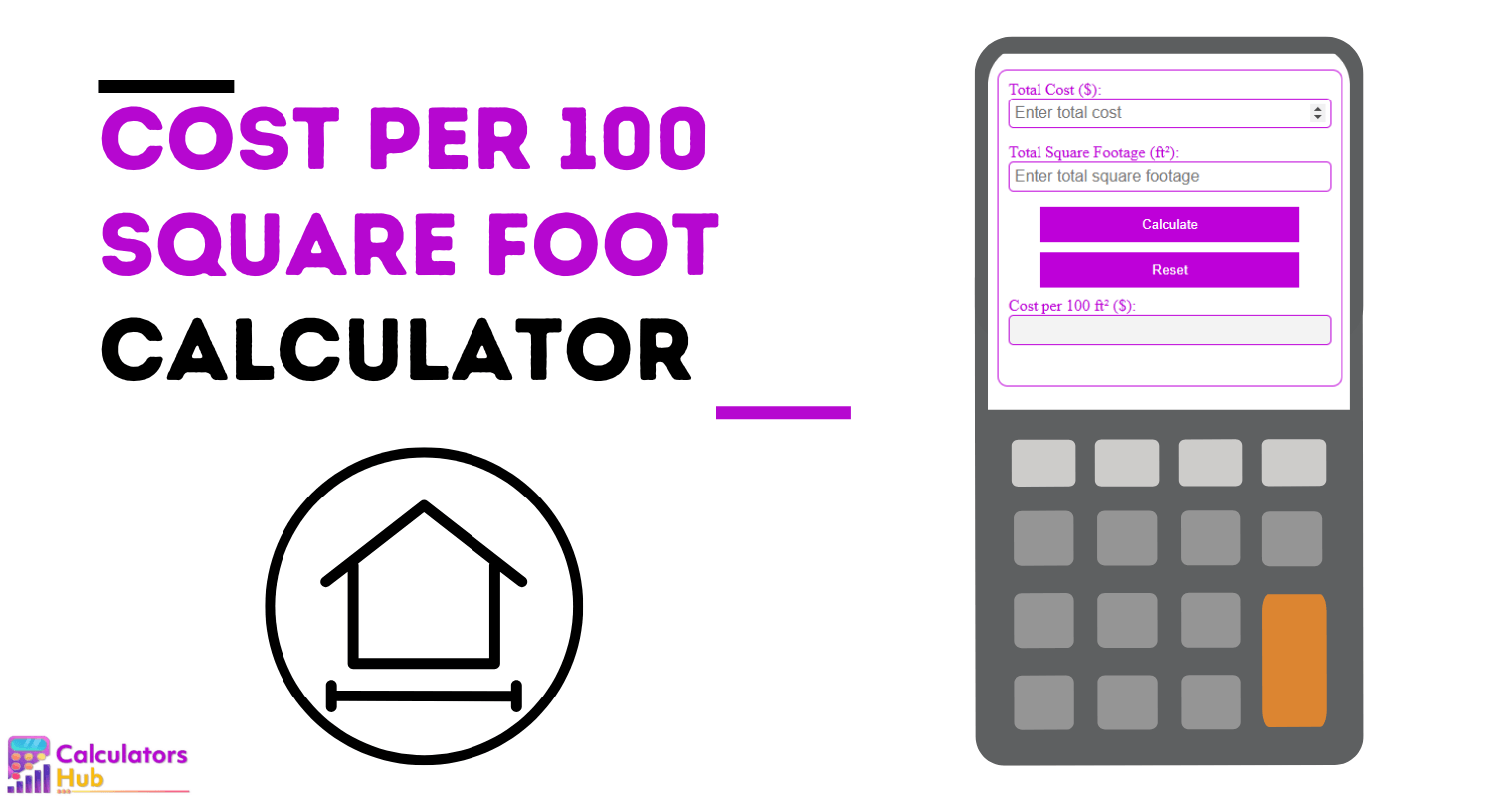 Cost Per 100 Square Foot Calculator