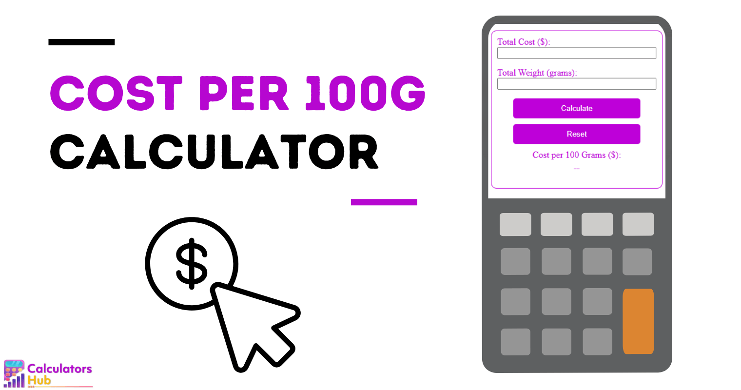 Cost Per 100G Calculator