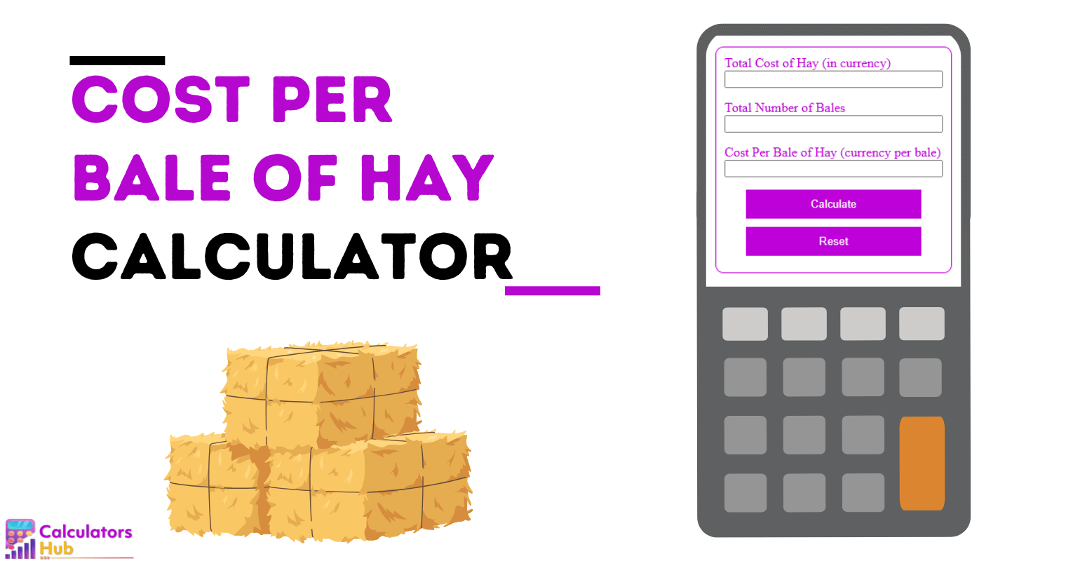 Cost Per Bale of Hay Calculator