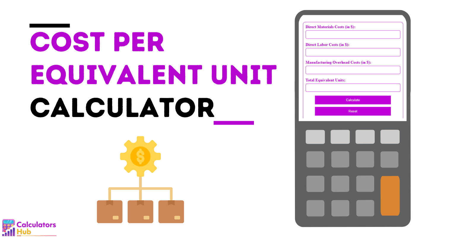 Cost Per Equivalent Unit Calculator