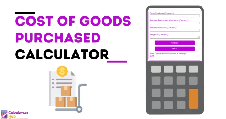 Calculateur du coût des marchandises achetées