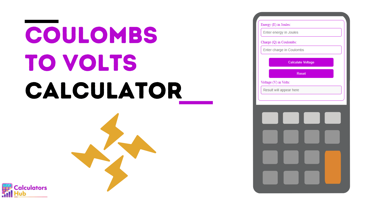 Calculatrice Coulombs En Volts