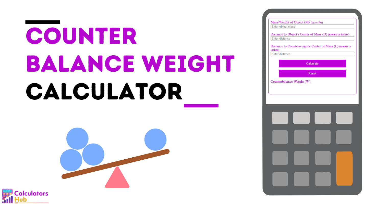 Counter Balance Weight Calculator