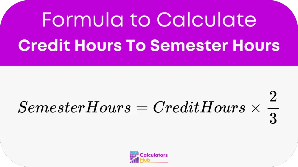 Credit Hours To Semester Hours