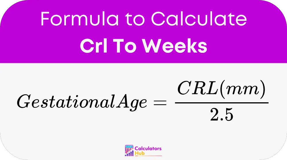 Calculadora Crl para Semanas