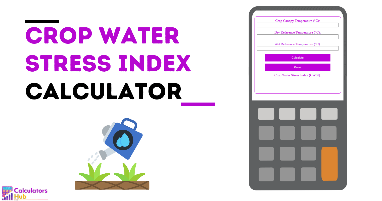 Crop Water Stress Index Calculator