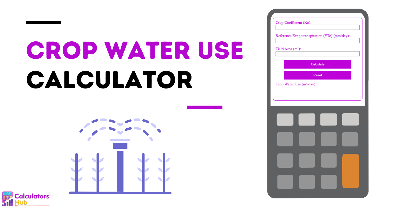 Crop Water Use Calculator