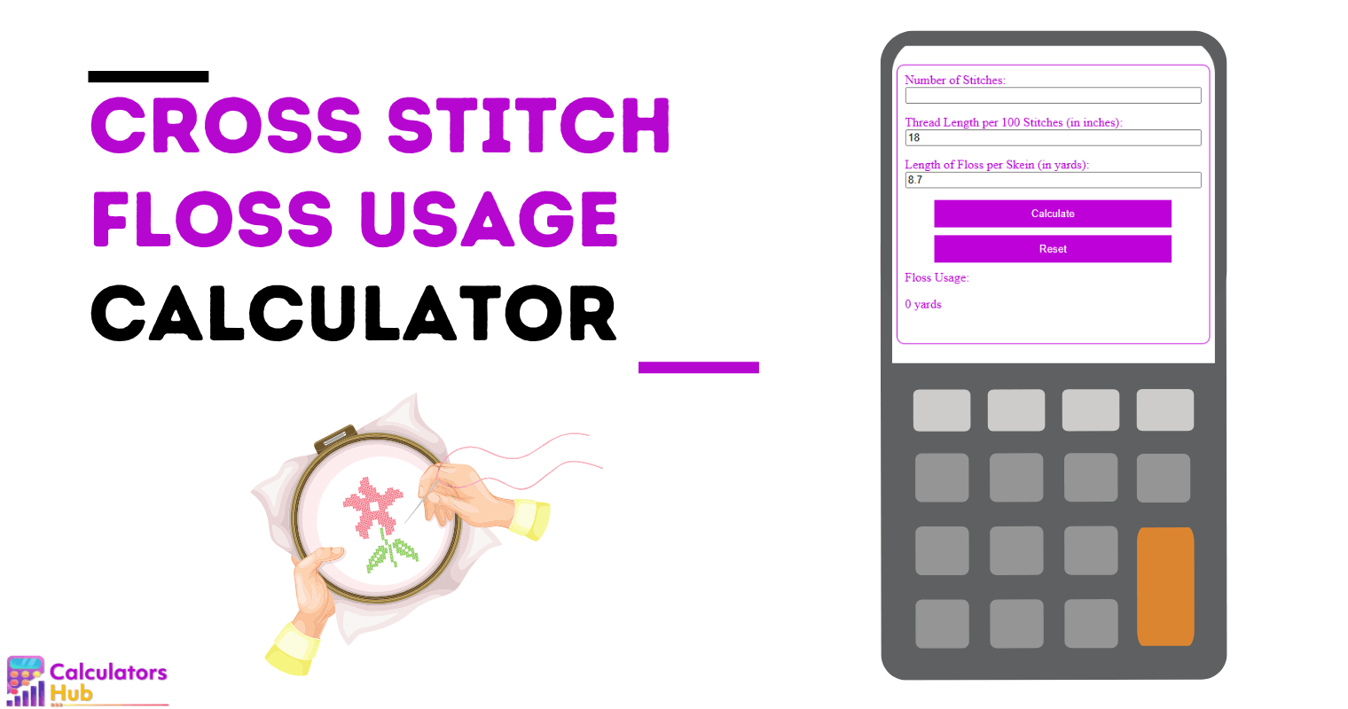 Cross Stitch Floss Usage Calculator