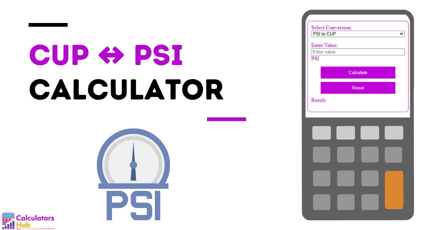 CUP ↔ PSI Calculator