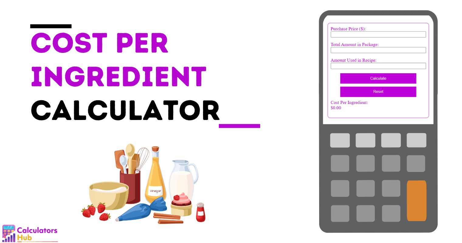 Cost Per Ingredient Calculator