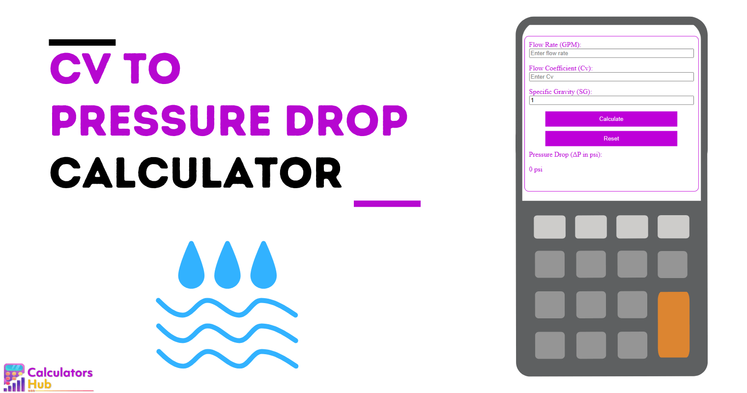 Cv To Pressure Drop Calculator