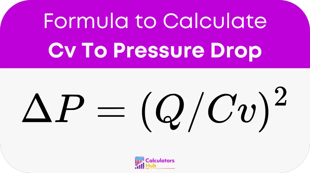 Cv a caída de presión