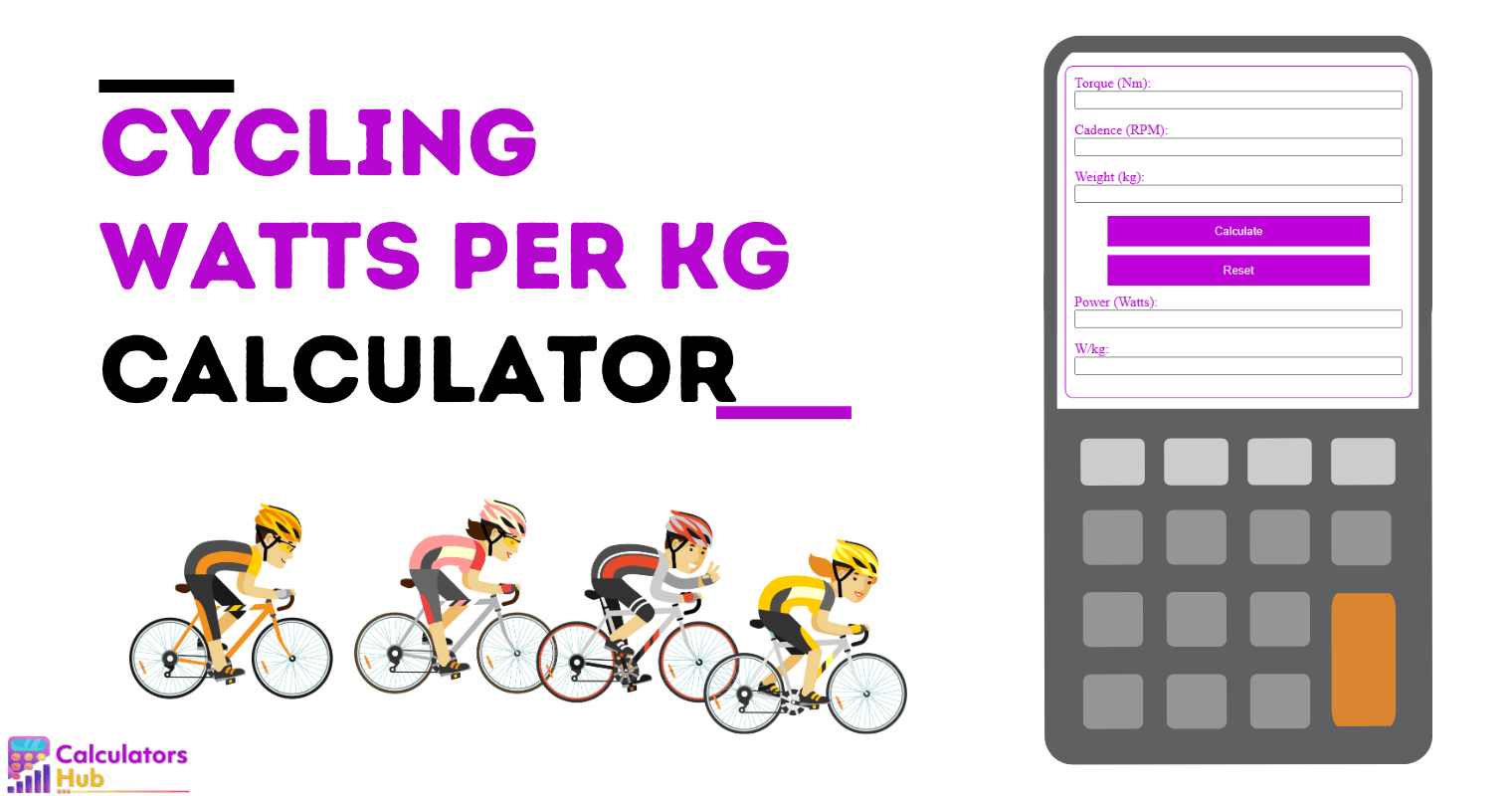 Cycling Watts Per Kg Calculator