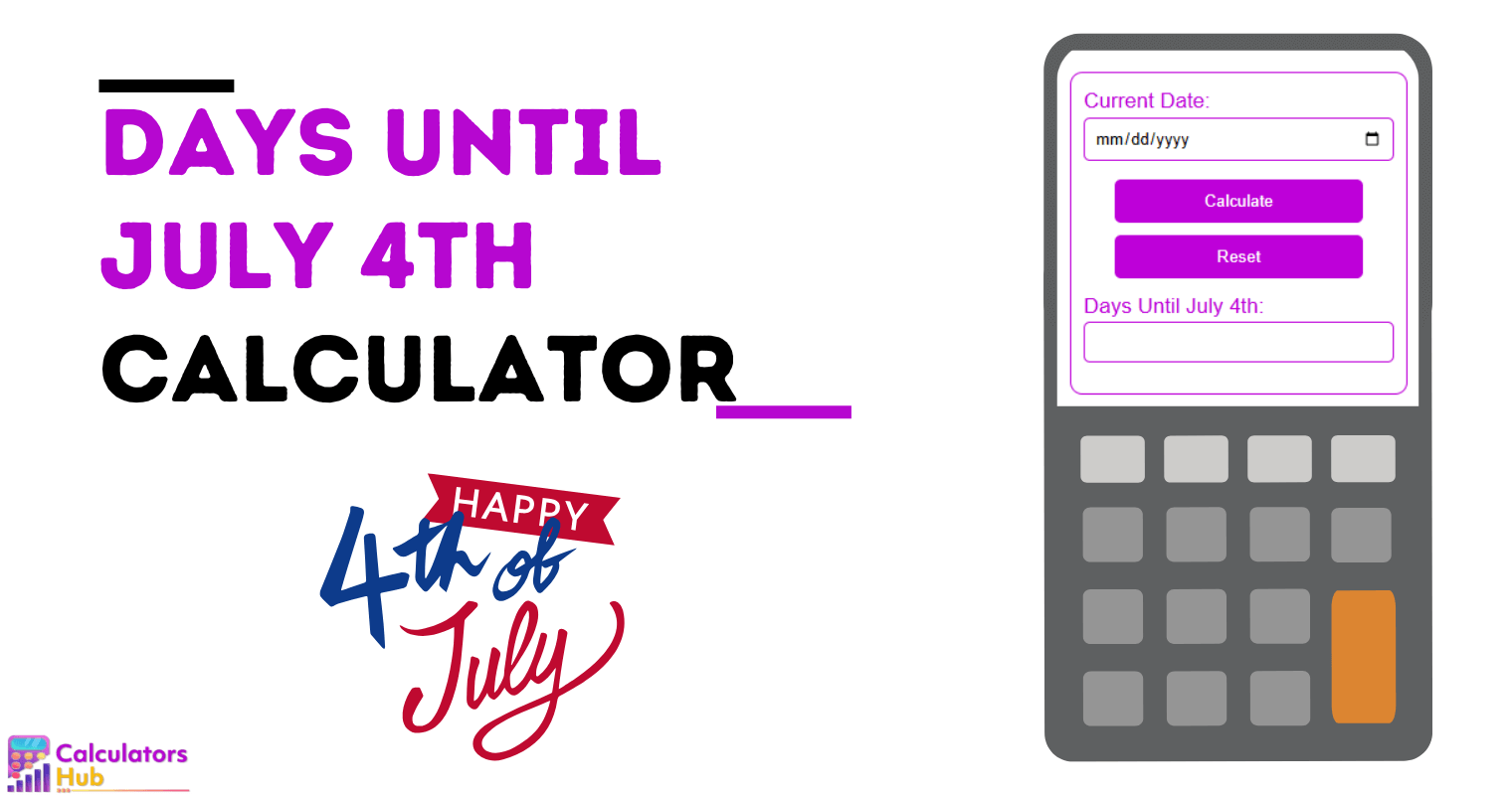 Days Until July 4th Calculator