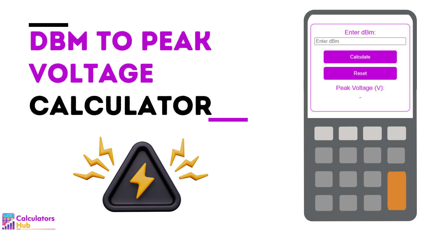 Dbm To Peak Voltage Calculator