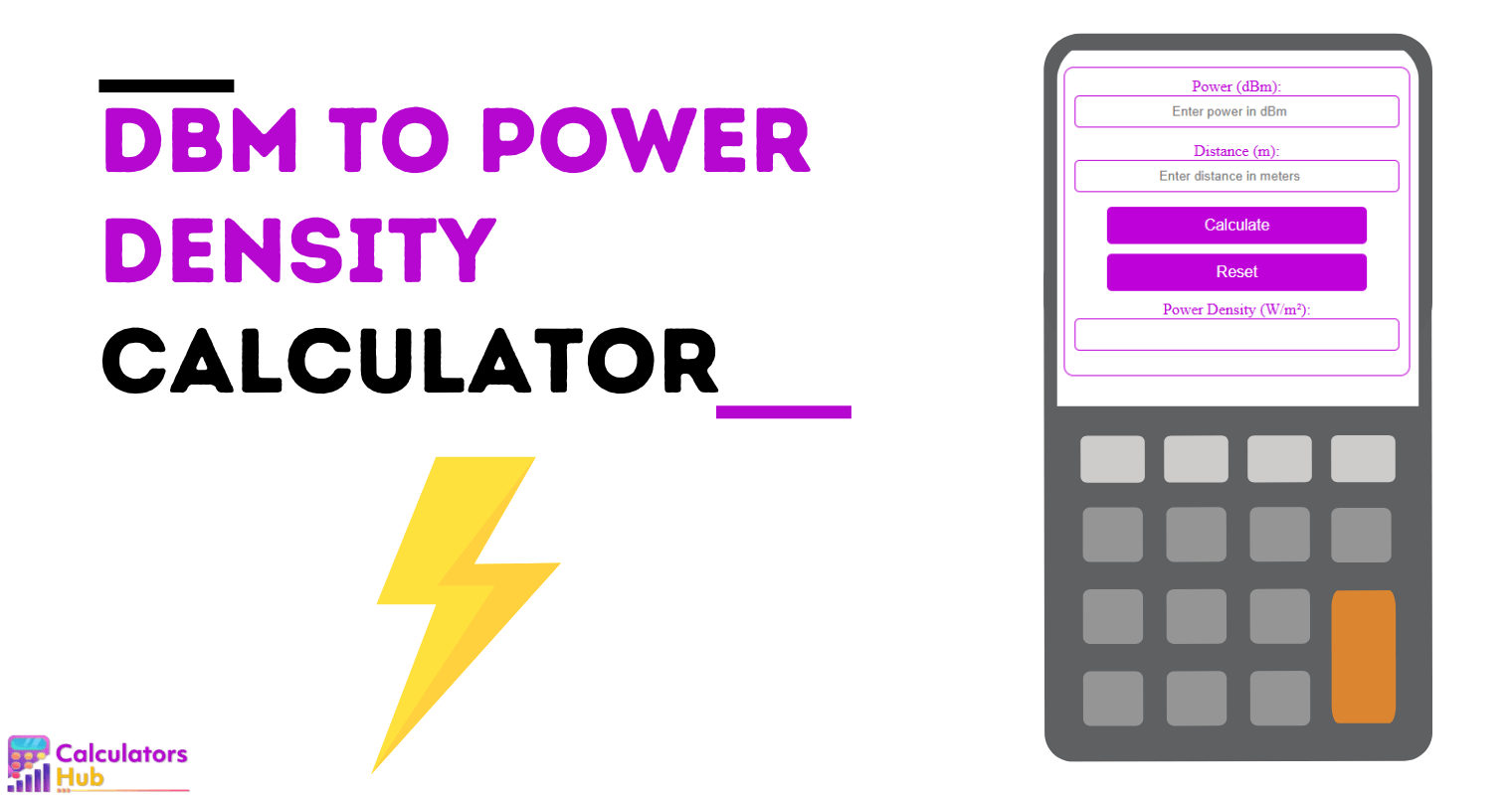 Dbm To Power Density Calculator