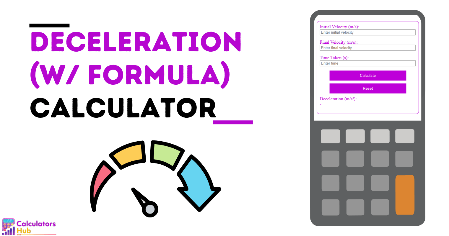 Deceleration Calculator (w/ formula)