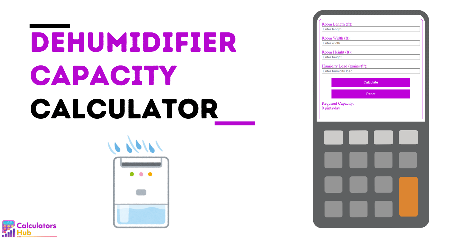 Dehumidifier Capacity Calculator