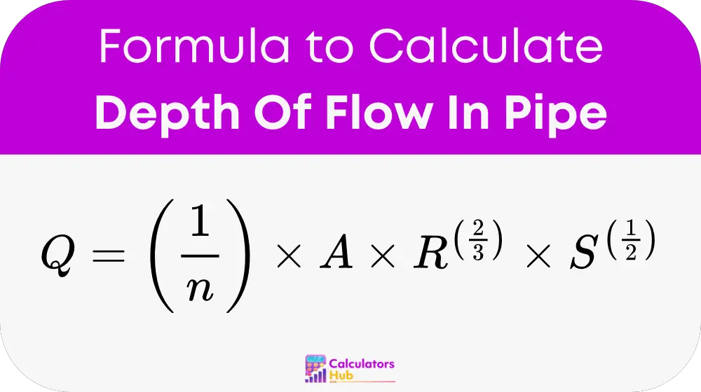 Depth Of Flow In Pipe Calculator