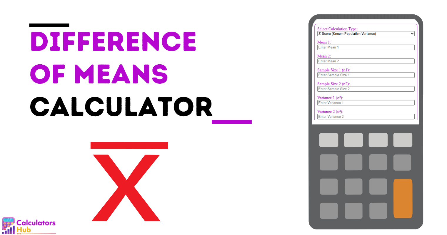 Difference Of Means Calculator