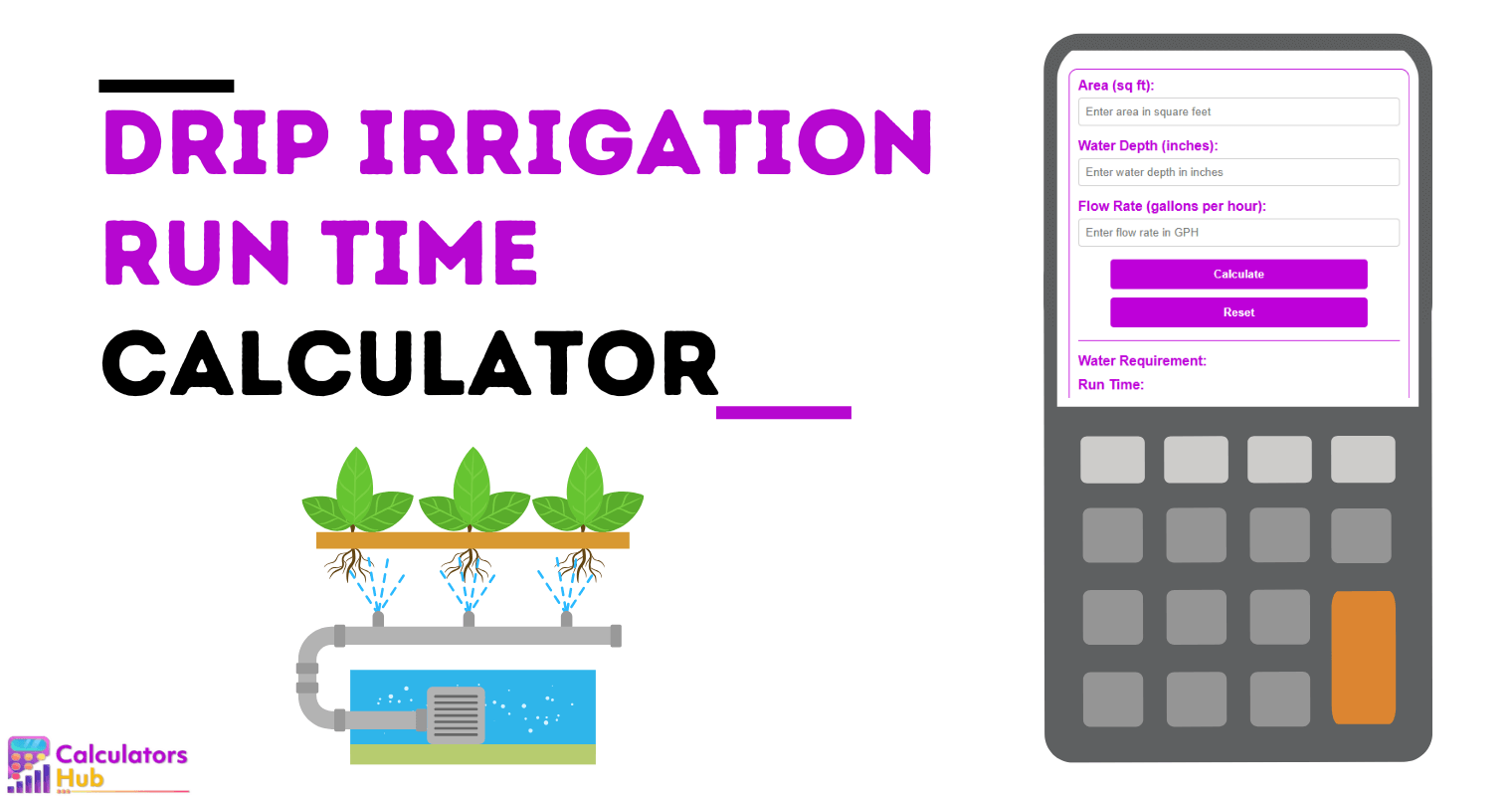 Drip Irrigation Run Time Calculator