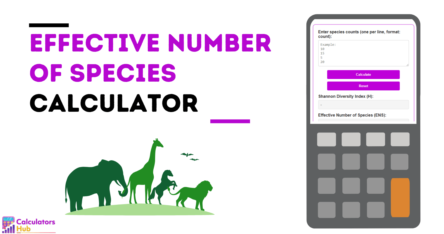 Effective Number Of Species Calculator