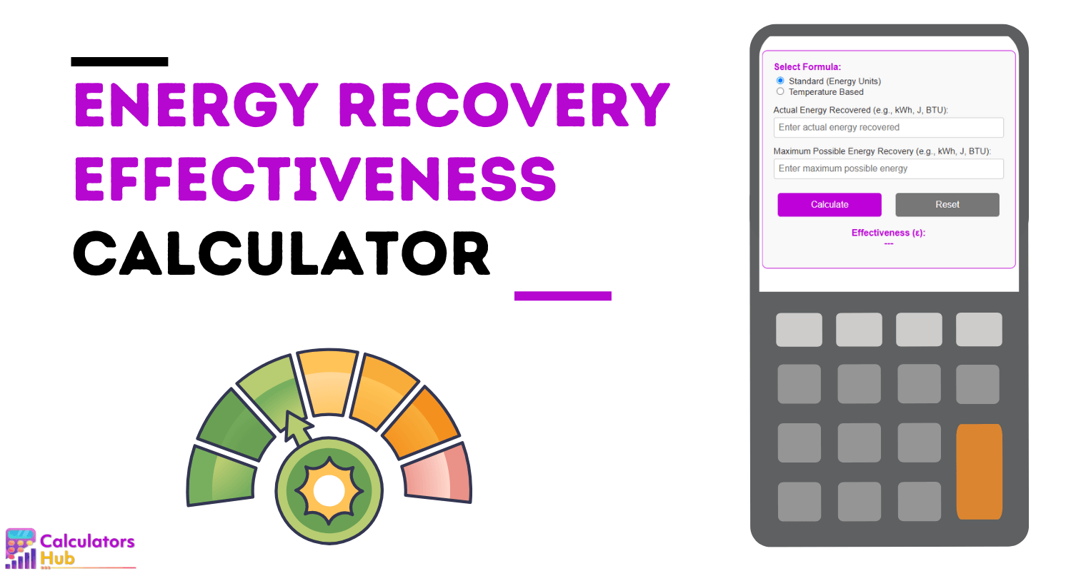 Energy Recovery Effectiveness Calculator