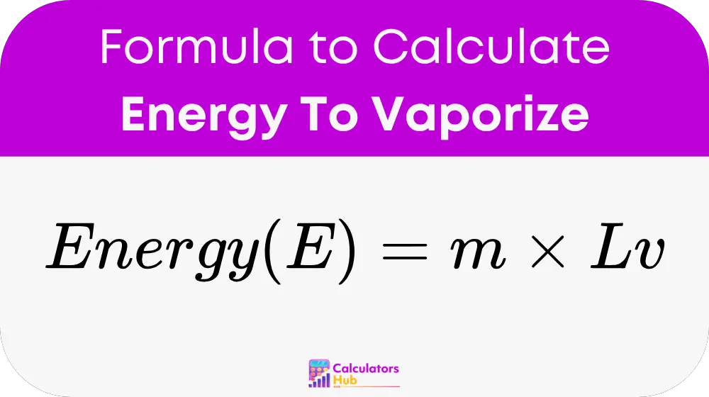 Energy To Vaporize