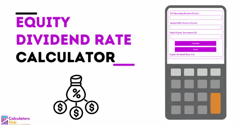 Equity Dividend Rate Calculator
