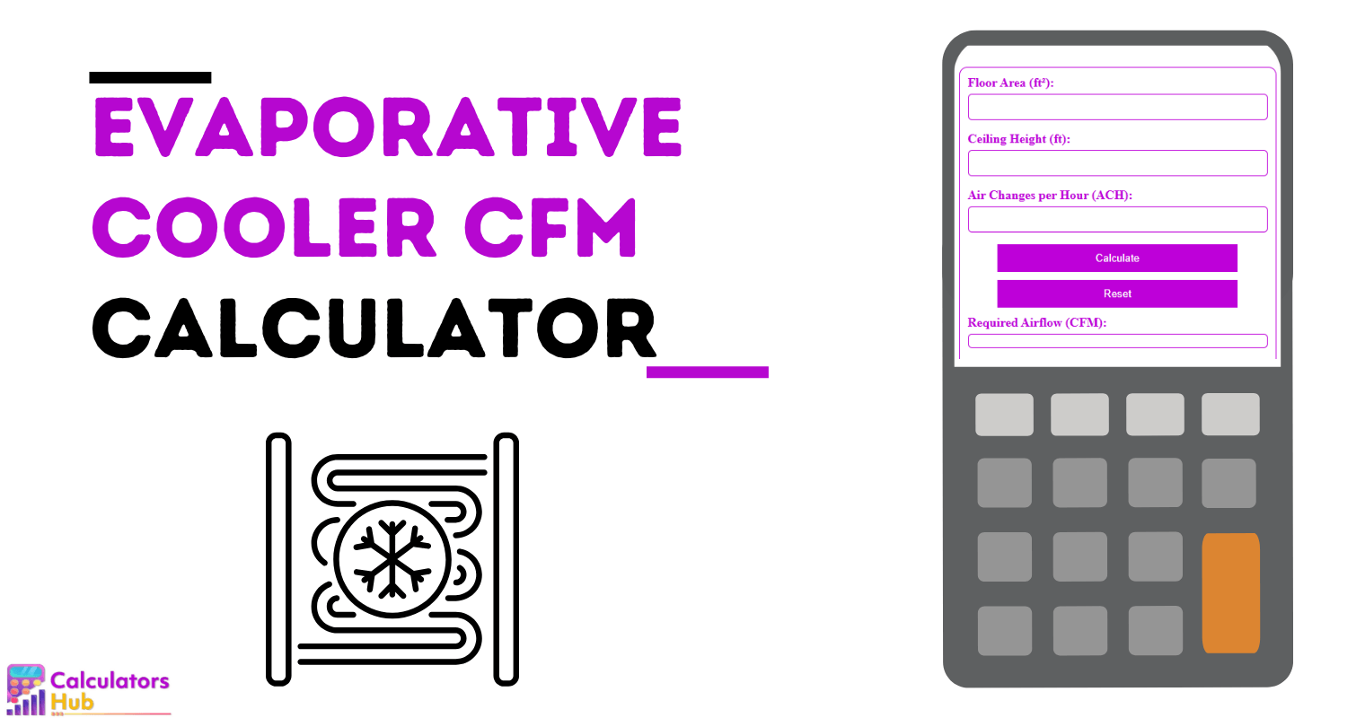 蒸发冷却器 CFM 计算器