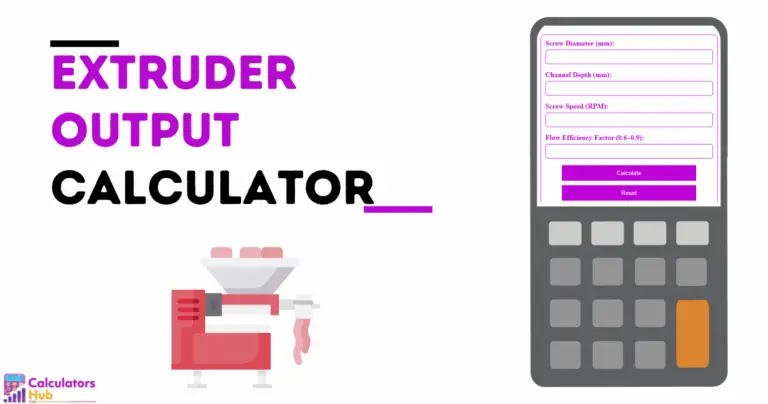Calculadora de saída de extrusora