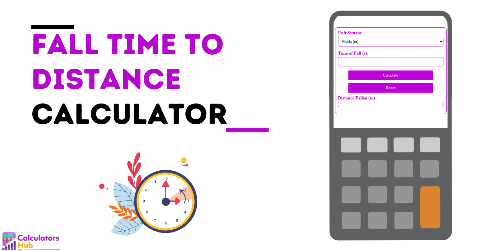 Fall Time To Distance Calculator