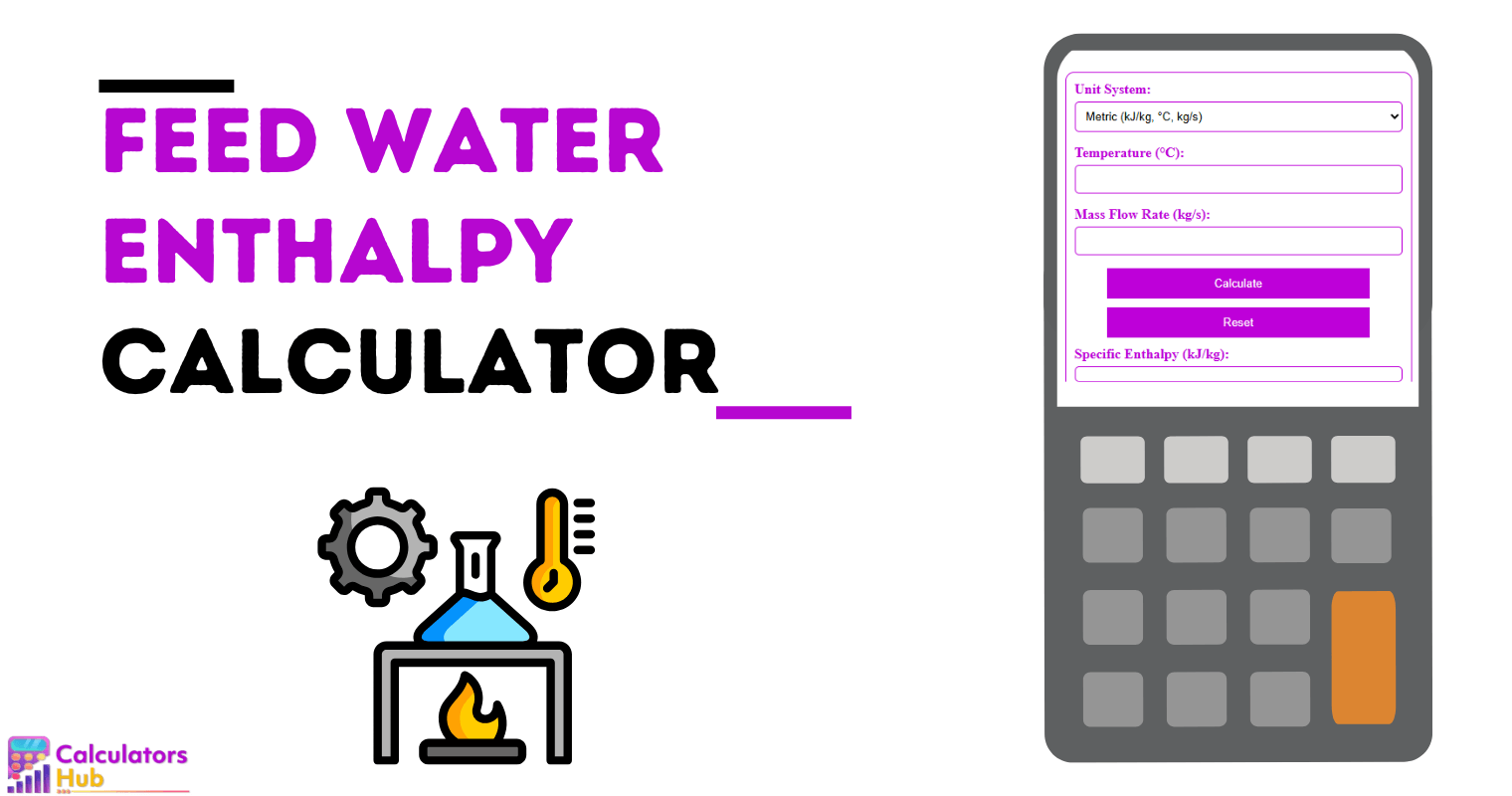 Feed Water Enthalpy Calculator
