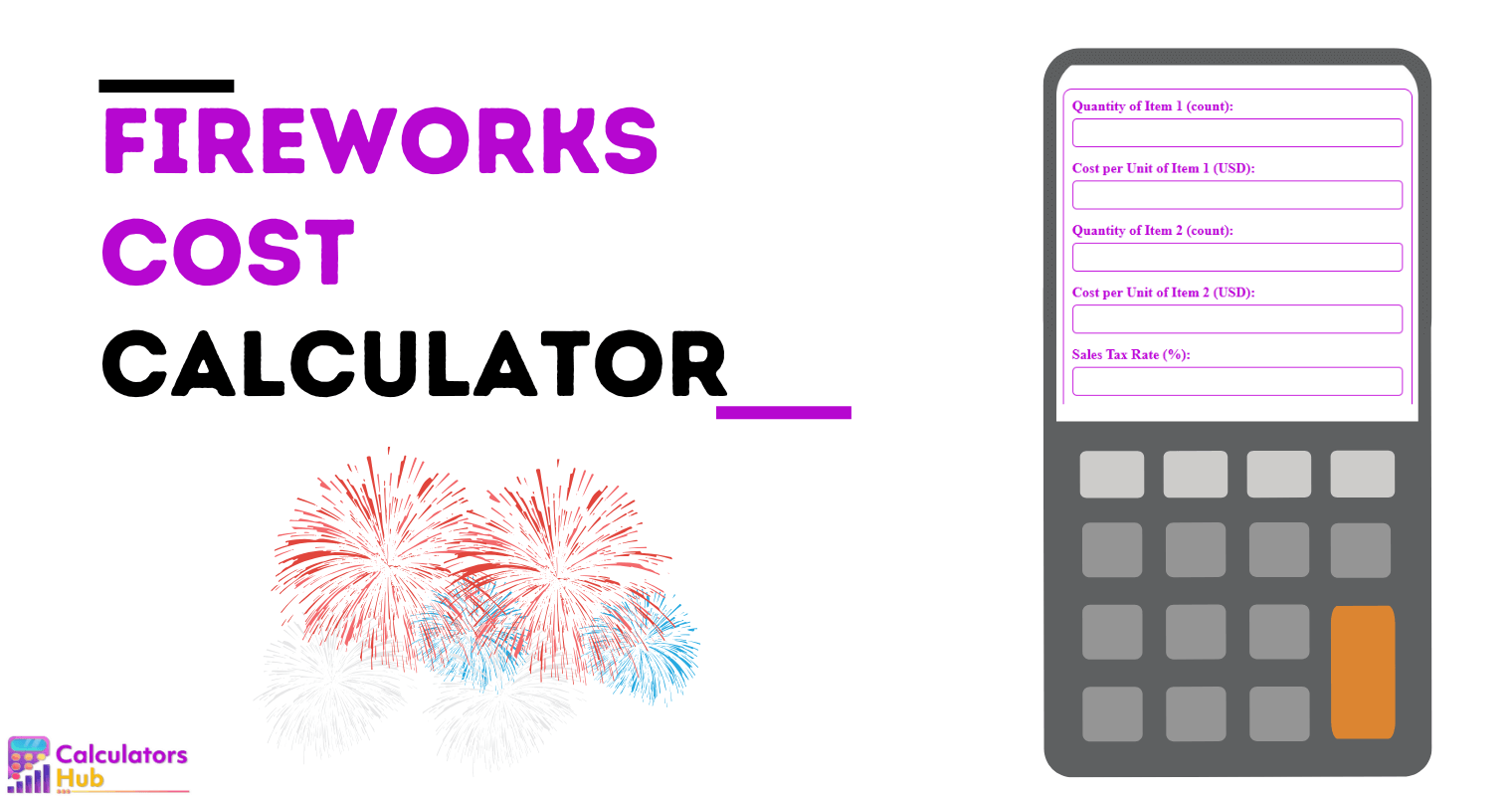 Calculadora de custos de fogos de artifício