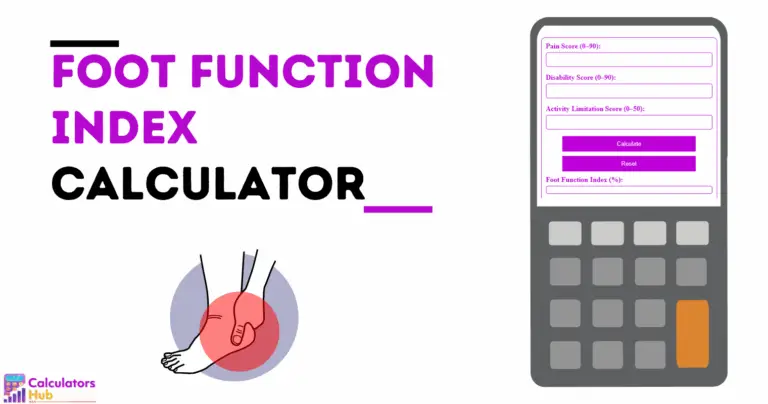 Calculadora do índice de função do pé
