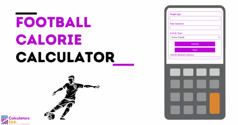 Calculadora de calorias de futebol