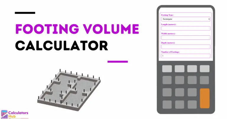 Calculadora de volume de pé