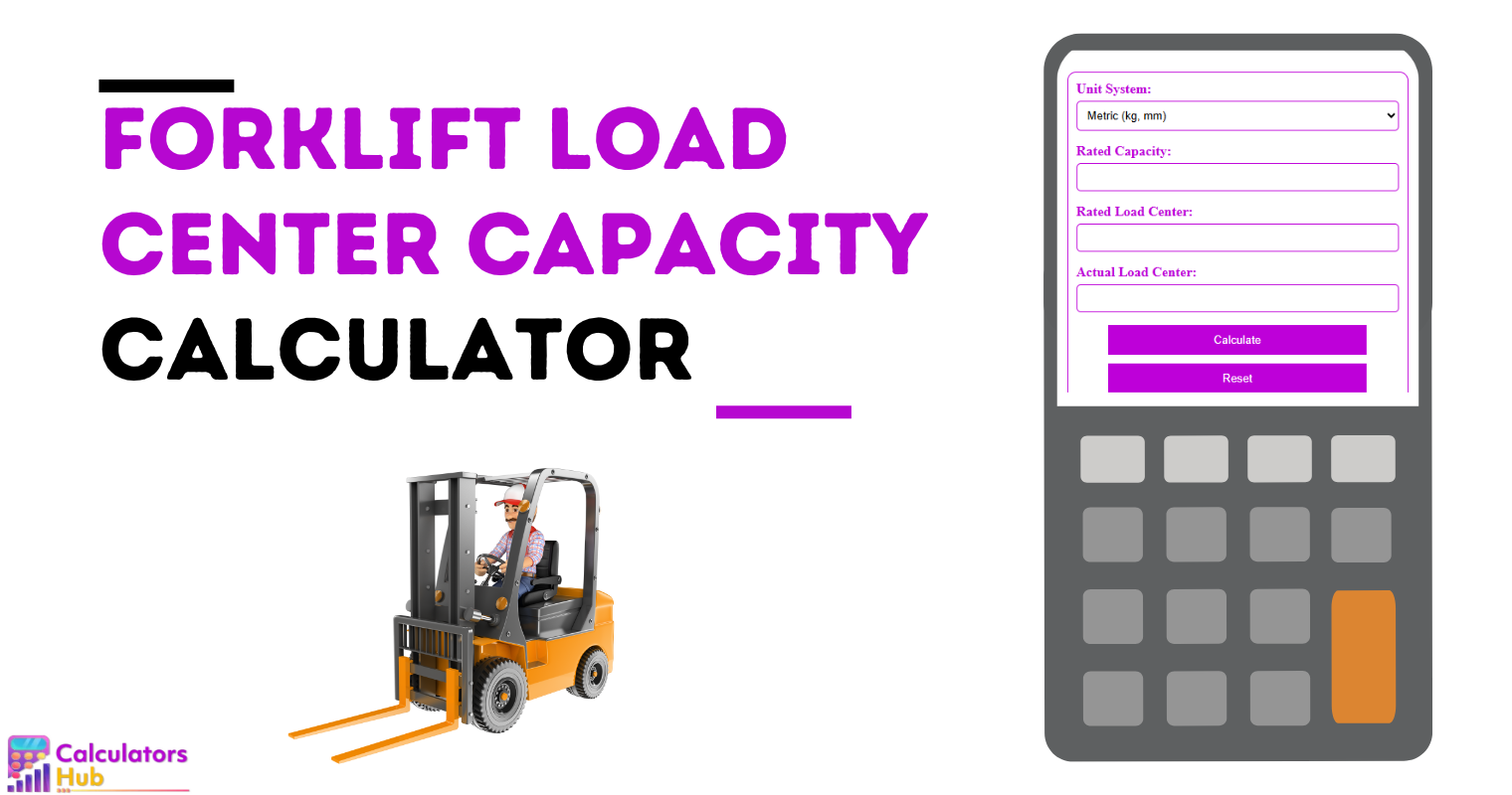 Forklift Load Center Capacity Calculator