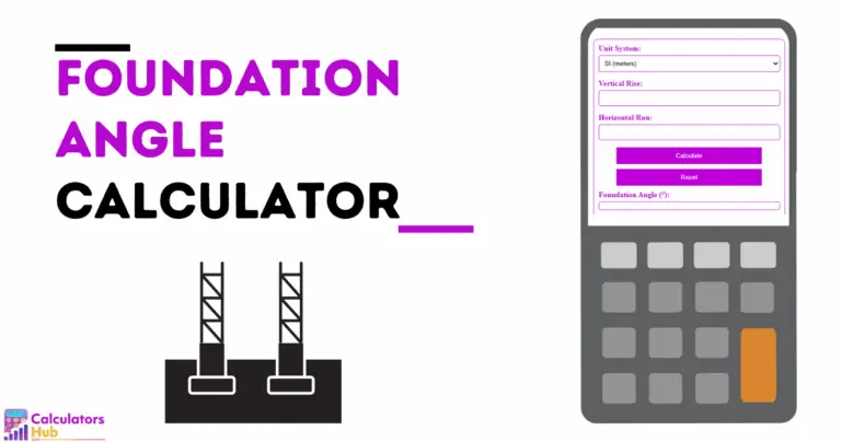 Calculadora de ângulo de fundação